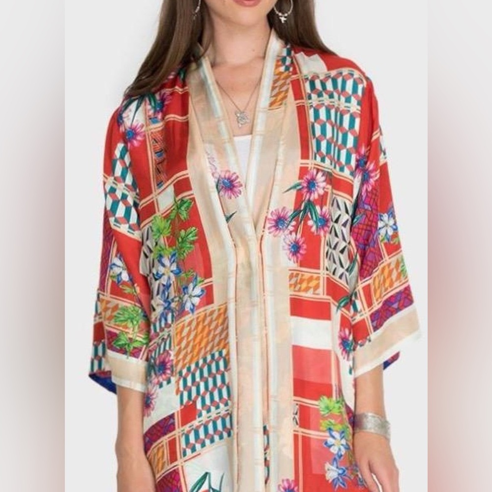 NWT Johnny Was Ridge Gianni Silk Kimono (reversible) size Small - Picture 9 of 10